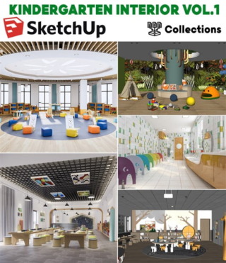 SU078 – SKETCHUP KINDERGARTEN INTERIOR VOL.1