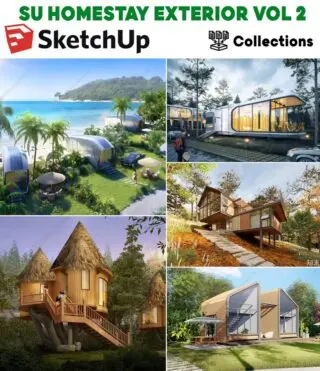 SU0103 – SKETCHUP HOMESTAY EXTERIOR VOL.2