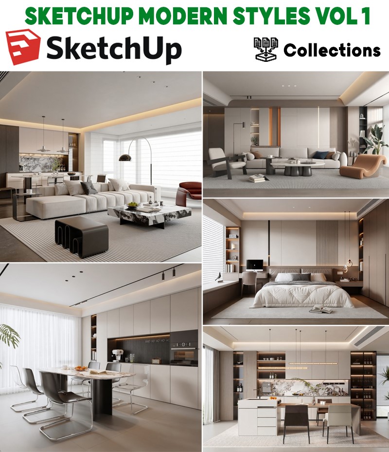 SketchUp modern interior design