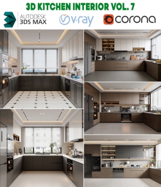 3D0136 – KITCHEN INTERIOR VOL.07