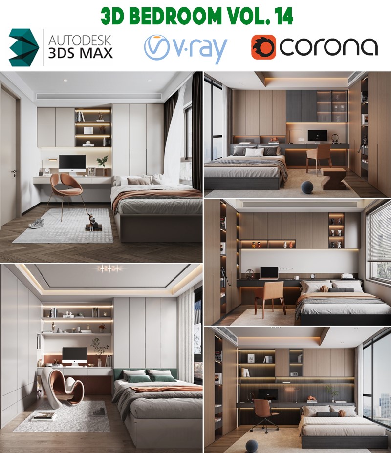 tatami bedroom interior 3ds max