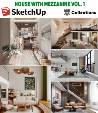 SU0168 – SKETCHUP HOUSE WITH MEZZANINE VOL. 1