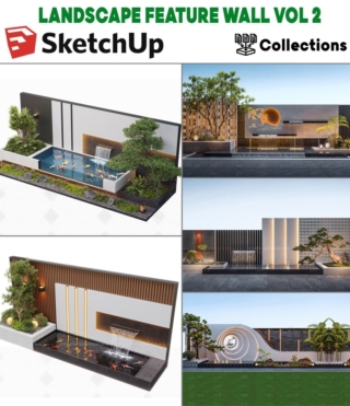 SK0146 – LANDSCAPE FEATURE WALL SKETCHUP VOL.2