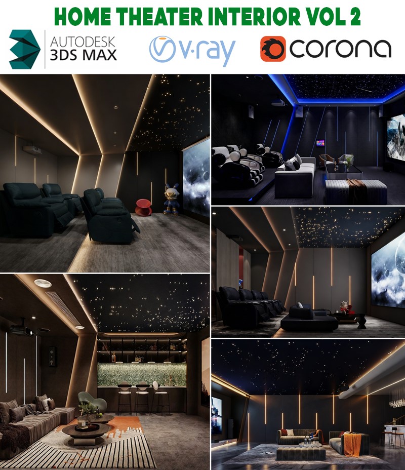 home theater 3d model home cinema interior luxury
