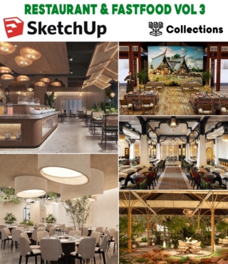 SK0161 – RESTAURANT & FASTFOOD SKETCHUP VOL.3
