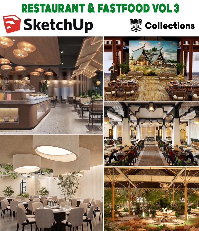 restaurant fastfood sketchup, southeast asian restaurant sketchup, thai restaurant interior sketchup, tropical dining sketchup render, modern restaurant sketchup interior, hospitality interior sketchup, commercial restaurant sketchup scene, food court sketchup design, tropical cafe restaurant sketchup, restaurant interior render sketchup