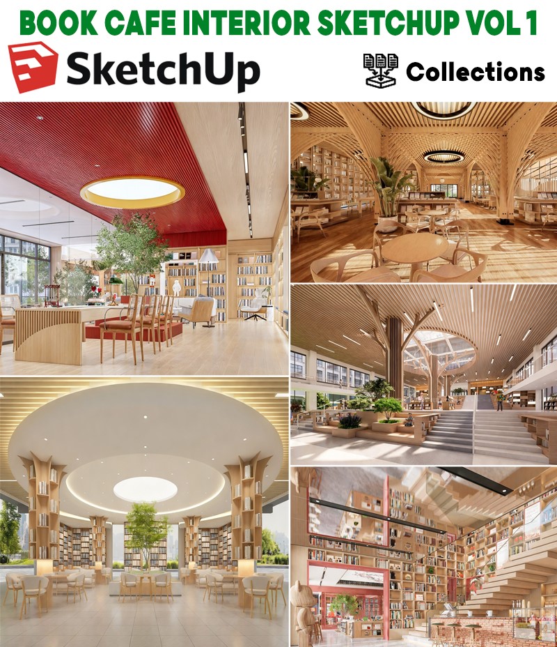 book cafe interior sketchup, modern book cafe sketchup, reading cafe interior sketchup, bookstore cafe sketchup render, cozy cafe sketchup interior, coffee shop reading lounge sketchup, commercial cafe sketchup scene, modern reading space sketchup, cafe interior render sketchup, bookstore interior sketchup design