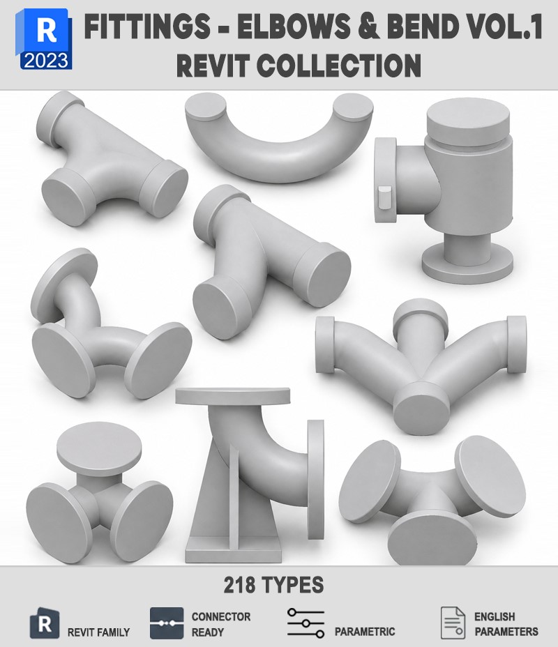 BIM050 - PLUMBING FITTINGS ELBOWS & BENDS VOL.1