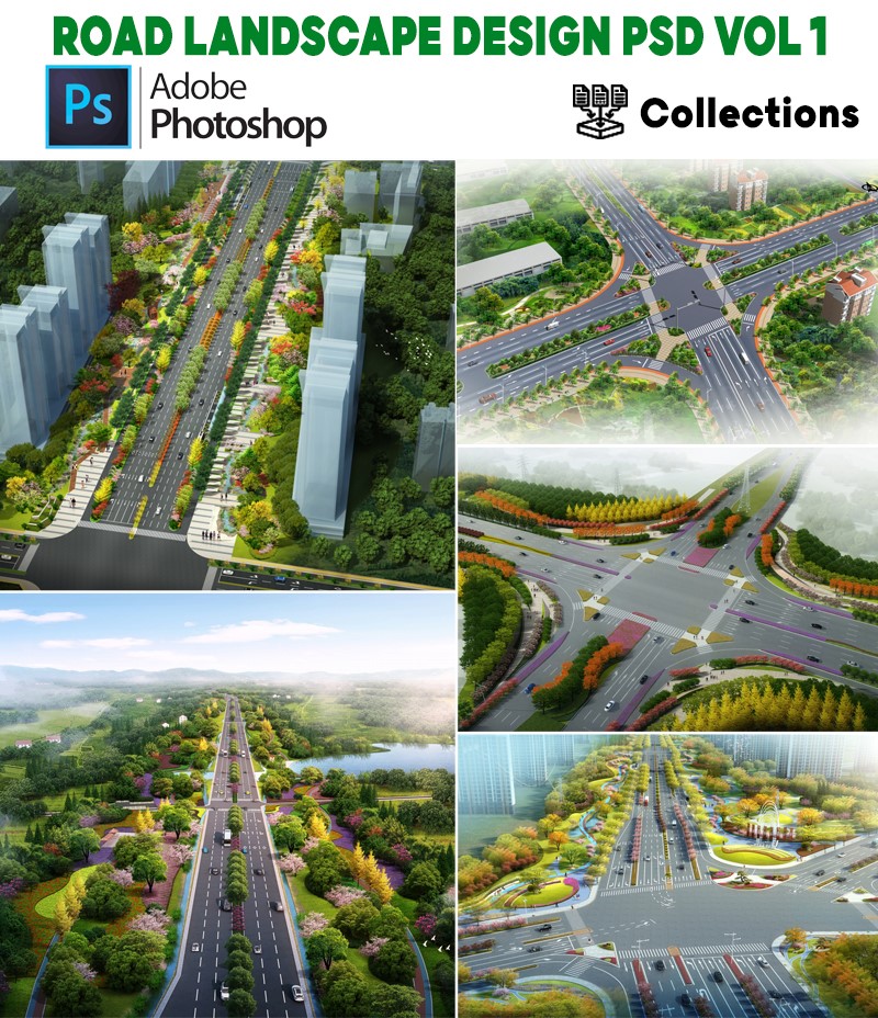 ROAD LANDSCAPE DESIGN PSD VOL.1