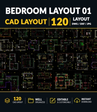 AC011 – 120 LUXURY BEDROOM LAYOUTS VOL.1